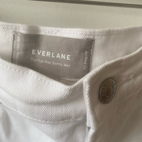 Everlane White Skinny Jeans High-Waisted - Picture 7 of 8